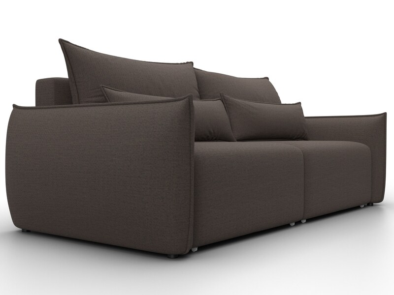 Диван прямой Лига-051 НПБ, Рогожка, Амур 05 коричневый