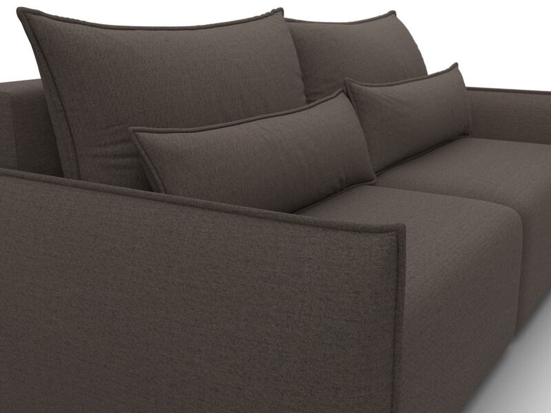 Диван прямой Лига-051 НПБ, Рогожка, Амур 05 коричневый