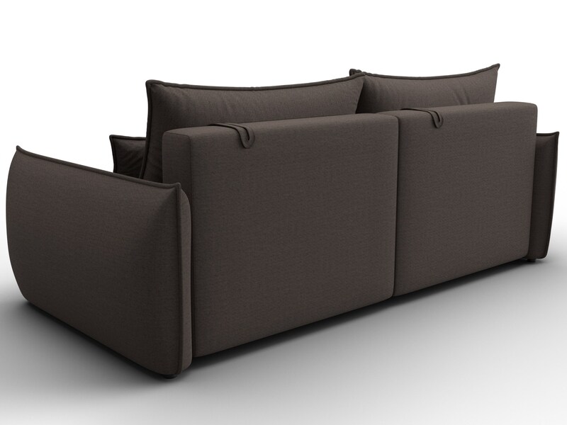 Диван прямой Лига-051 НПБ, Рогожка, Амур 05 коричневый