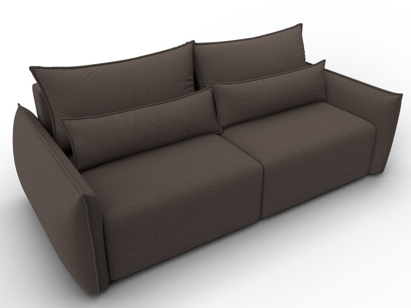 Диван прямой Лига-051 НПБ, Рогожка, Амур 05 коричневый