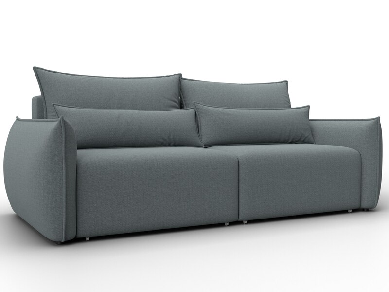 Диван прямой Лига-051 НПБ, Рогожка, Амур 07 серый