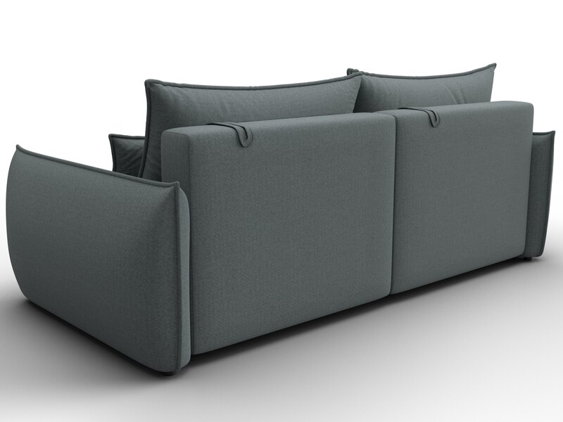 Диван прямой Лига-051 НПБ, Рогожка, Амур 07 серый