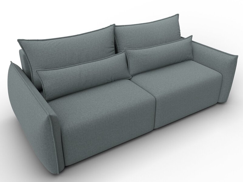 Диван прямой Лига-051 НПБ, Рогожка, Амур 07 серый