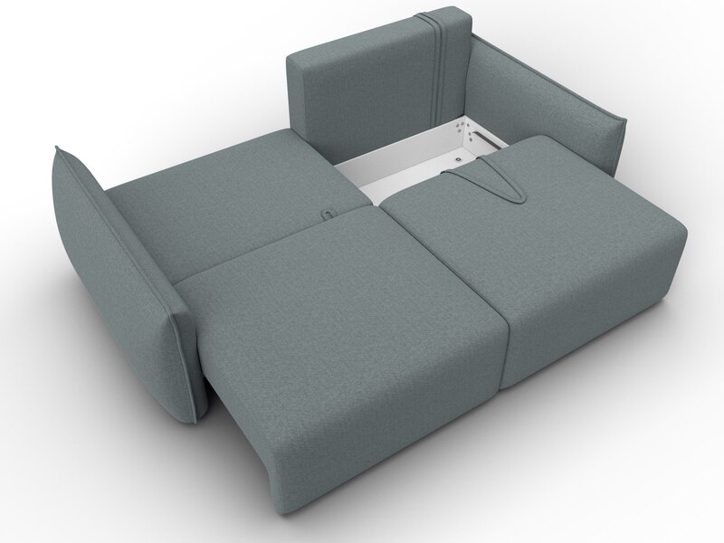 Диван прямой Лига-051 НПБ, Рогожка, Амур 07 серый