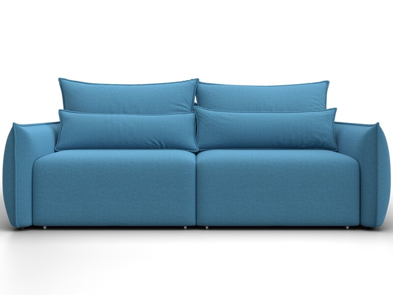 Диван прямой Лига-051 НПБ, Рогожка, Амур 10 голубой