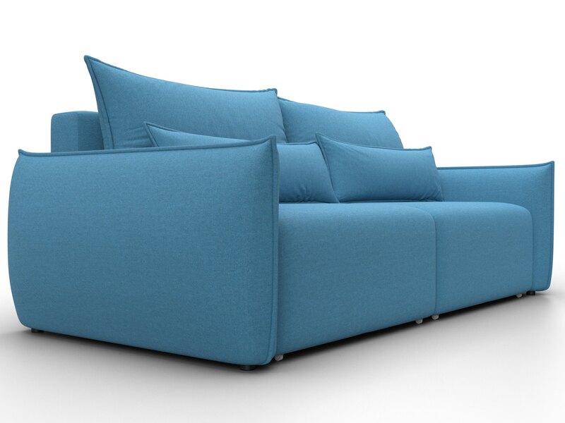 Диван прямой Лига-051 НПБ, Рогожка, Амур 10 голубой