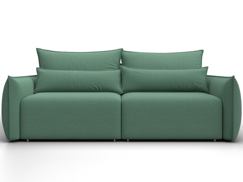 Диван прямой Лига-051 НПБ, Рогожка, Амур 11 зеленый