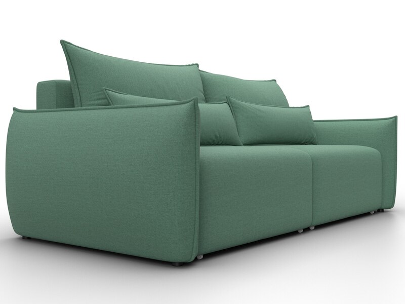 Диван прямой Лига-051 НПБ, Рогожка, Амур 11 зеленый