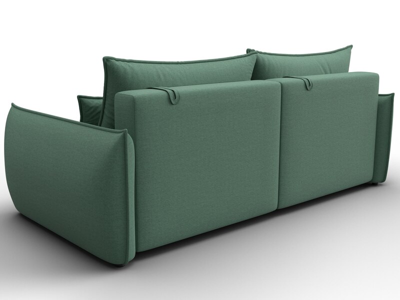 Диван прямой Лига-051 НПБ, Рогожка, Амур 11 зеленый