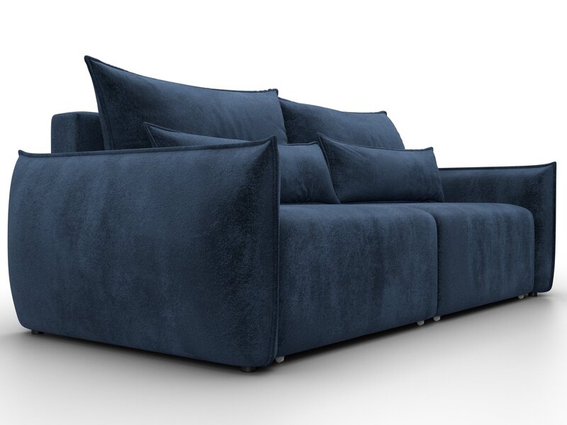 Диван прямой Лига-051 НПБ, Велюр, TOWER 13 синий