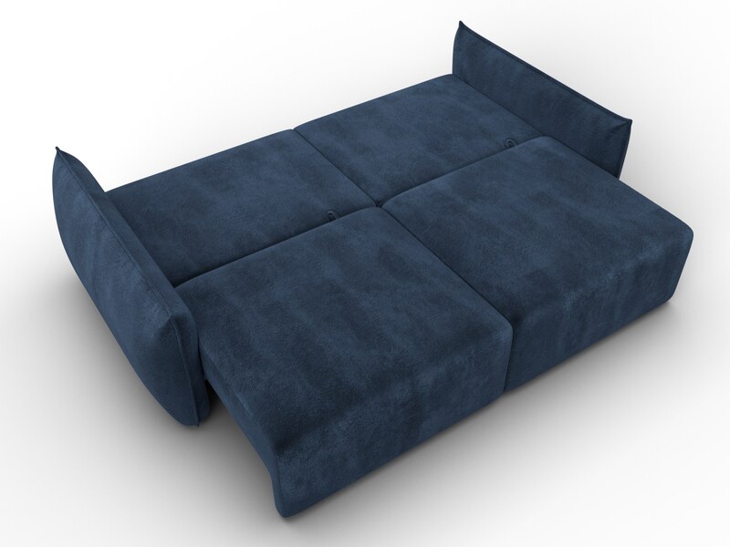 Диван прямой Лига-051 НПБ, Велюр, TOWER 13 синий