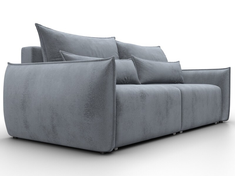 Диван прямой Лига-051 НПБ, Велюр, TOWER 10 серый