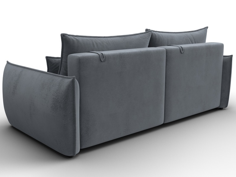 Диван прямой Лига-051 НПБ, Велюр, TOWER 10 серый