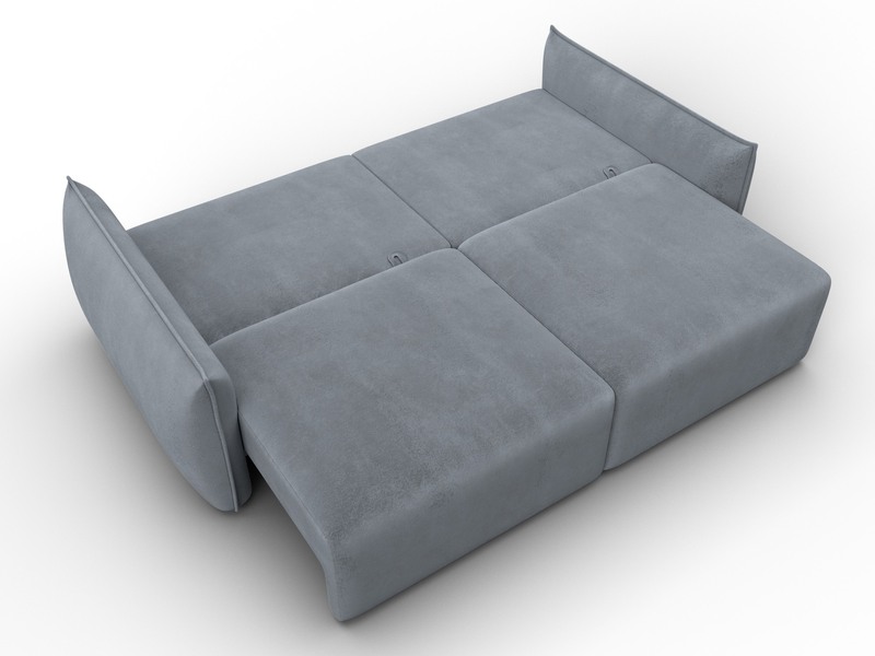 Диван прямой Лига-051 НПБ, Велюр, TOWER 10 серый