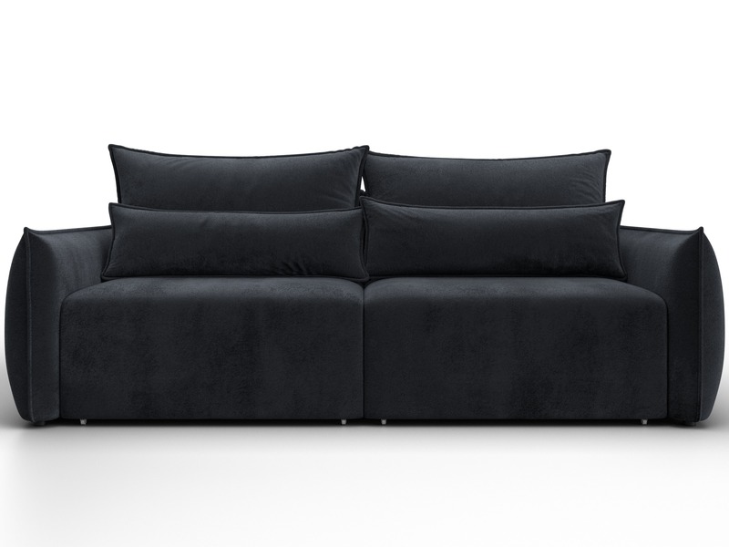 Диван прямой Лига-051 НПБ, Велюр, TOWER 11 темно-серый