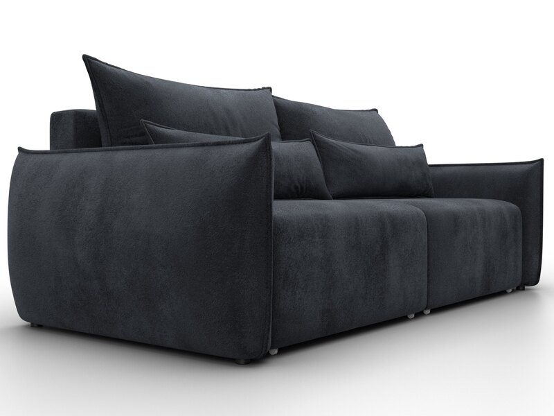 Диван прямой Лига-051 НПБ, Велюр, TOWER 11 темно-серый