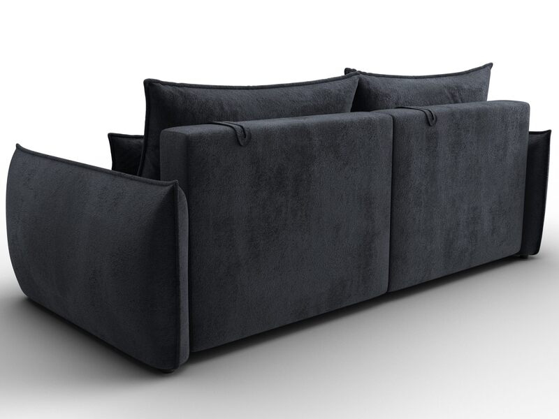 Диван прямой Лига-051 НПБ, Велюр, TOWER 11 темно-серый