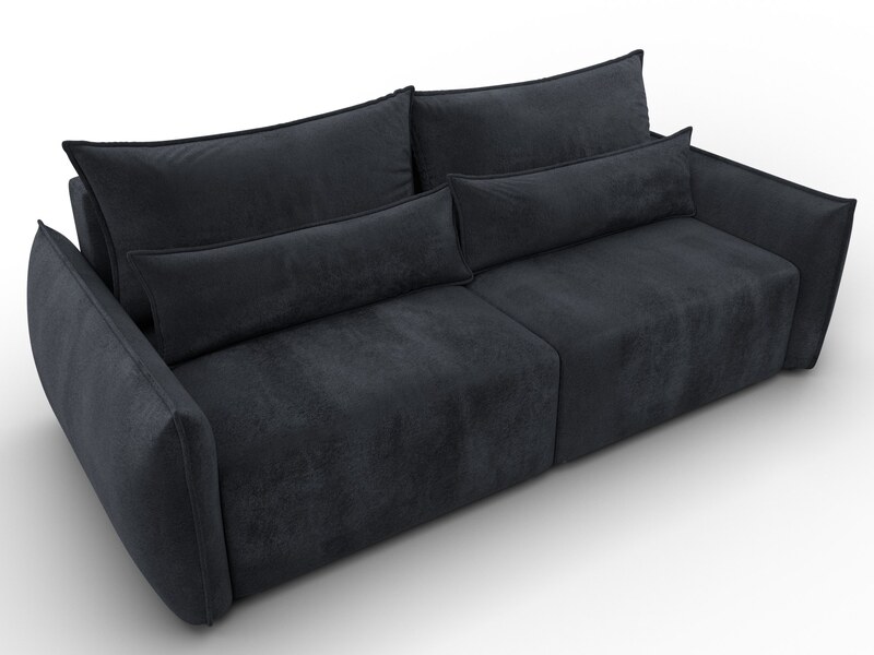 Диван прямой Лига-051 НПБ, Велюр, TOWER 11 темно-серый