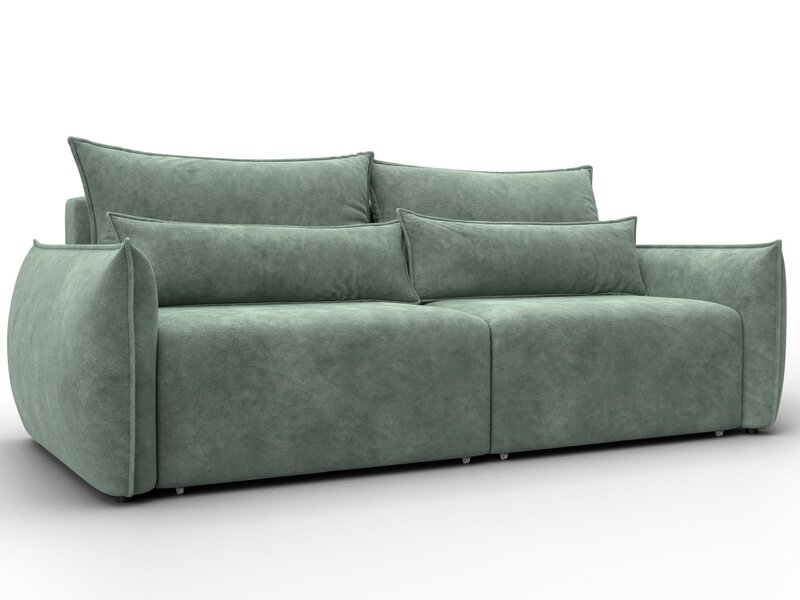 Диван прямой Лига-051 НПБ, Велюр, BRUT 08 зеленый