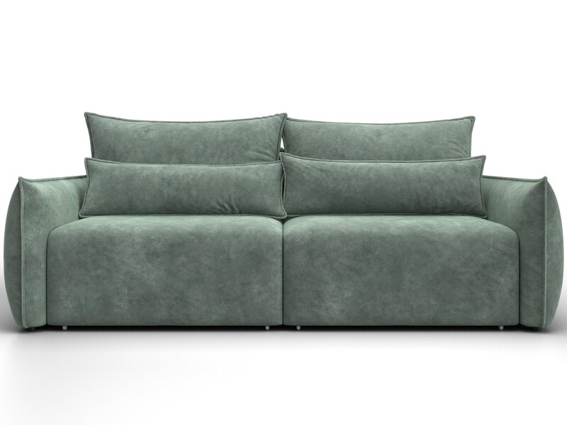 Диван прямой Лига-051 НПБ, Велюр, BRUT 08 зеленый