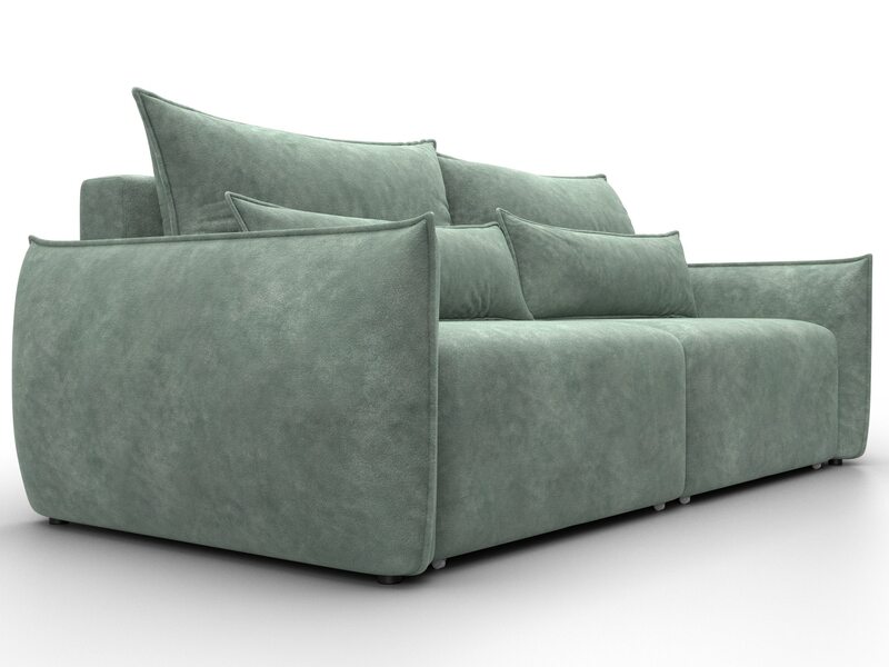 Диван прямой Лига-051 НПБ, Велюр, BRUT 08 зеленый