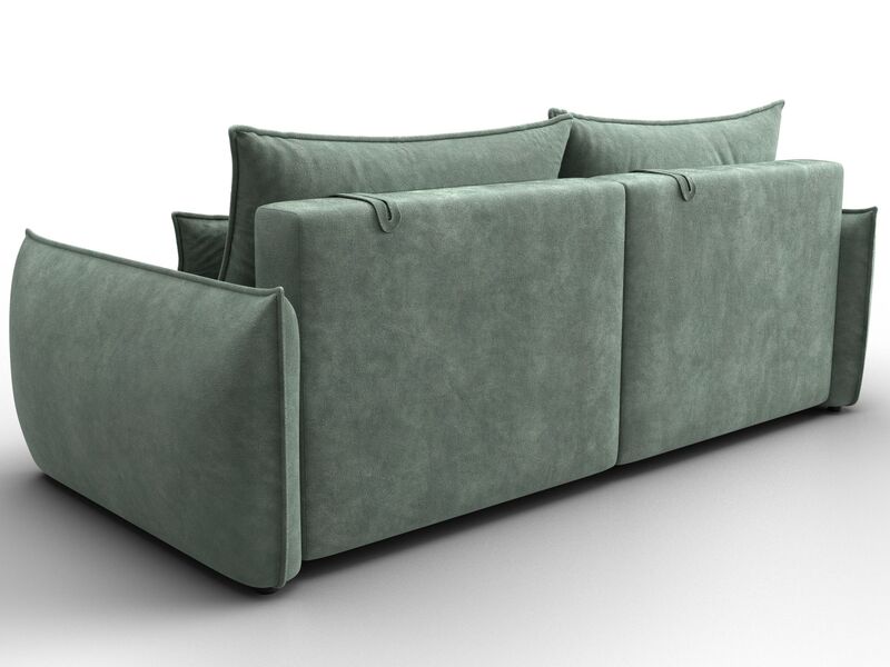 Диван прямой Лига-051 НПБ, Велюр, BRUT 08 зеленый