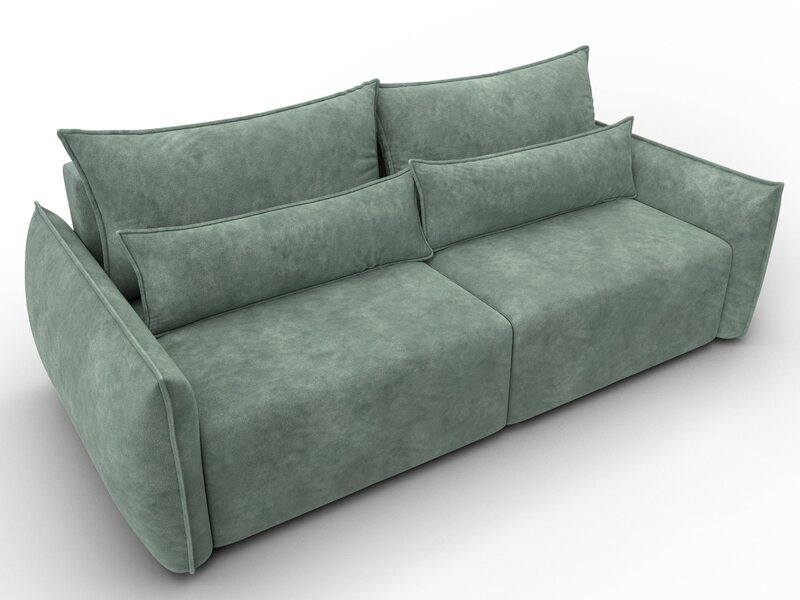 Диван прямой Лига-051 НПБ, Велюр, BRUT 08 зеленый