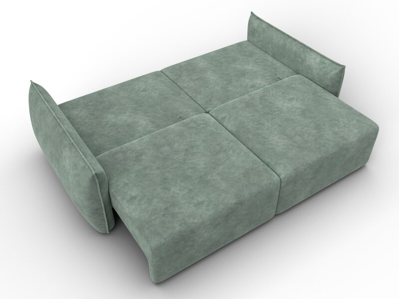 Диван прямой Лига-051 НПБ, Велюр, BRUT 08 зеленый