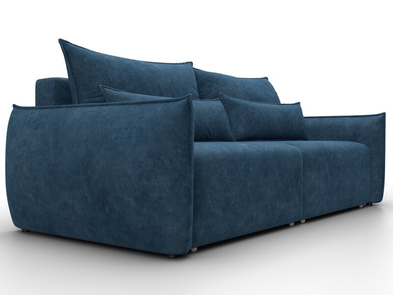 Диван прямой Лига-051 НПБ, Велюр, BRUT 11 синий