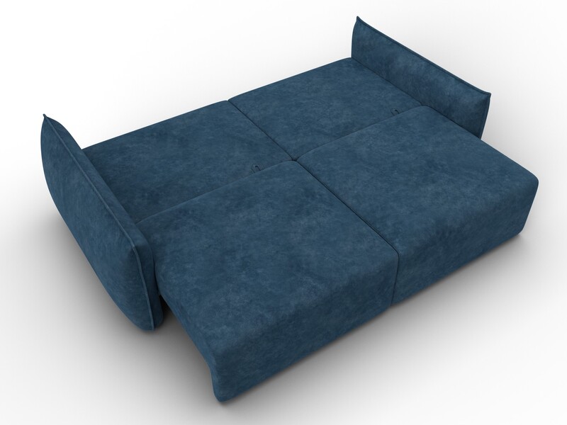 Диван прямой Лига-051 НПБ, Велюр, BRUT 11 синий
