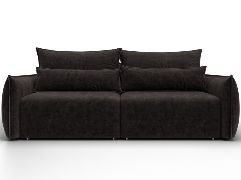 Диван прямой Лига-051 НПБ, Велюр, BRUT 17 коричневый