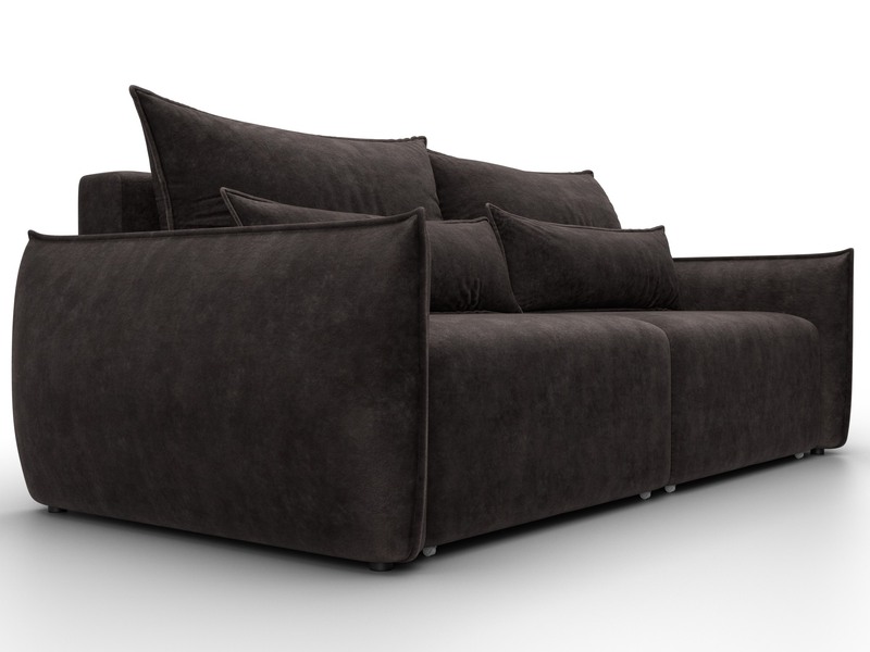 Диван прямой Лига-051 НПБ, Велюр, BRUT 17 коричневый