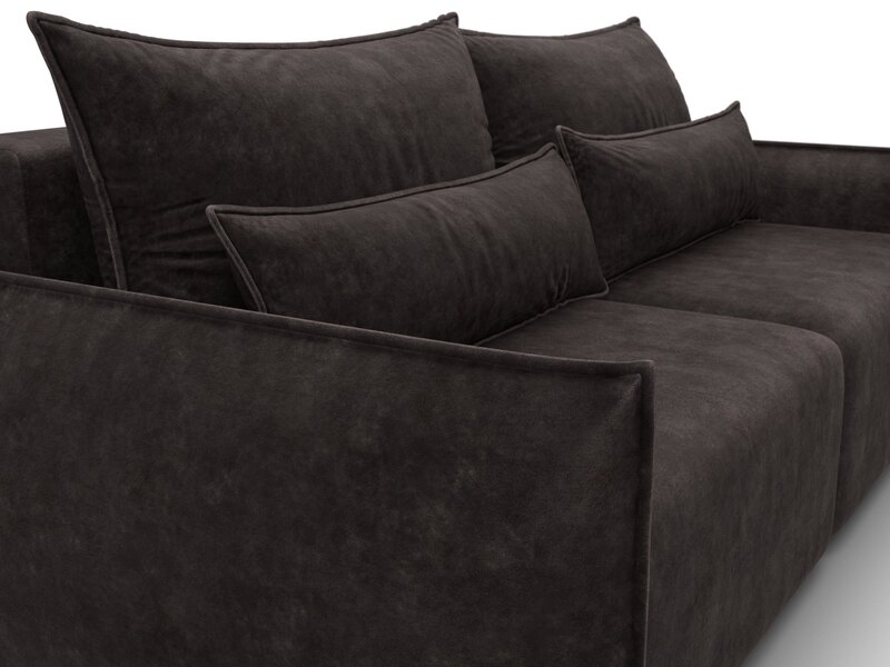 Диван прямой Лига-051 НПБ, Велюр, BRUT 17 коричневый