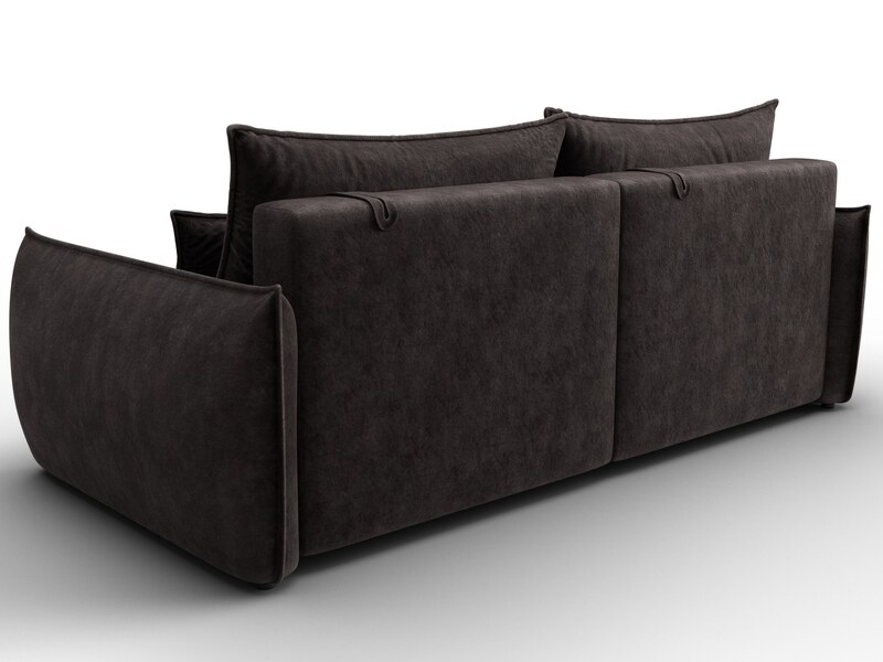 Диван прямой Лига-051 НПБ, Велюр, BRUT 17 коричневый