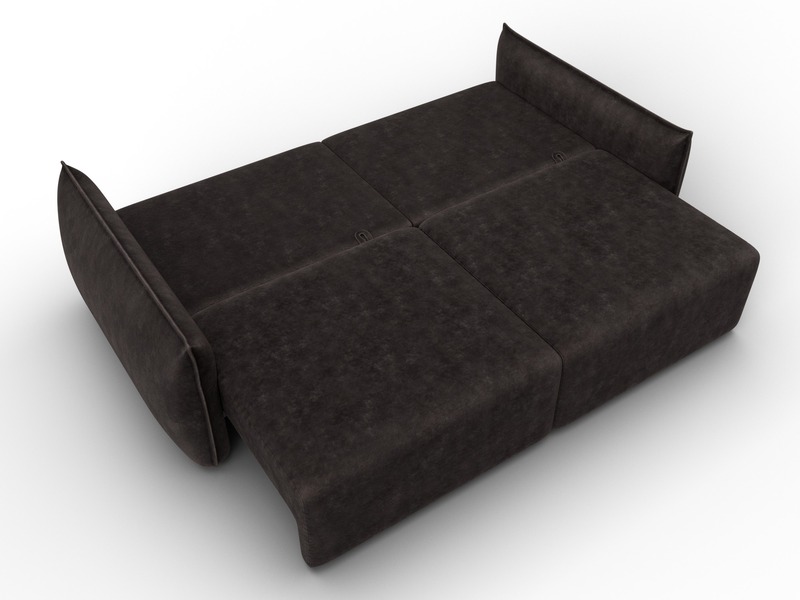 Диван прямой Лига-051 НПБ, Велюр, BRUT 17 коричневый