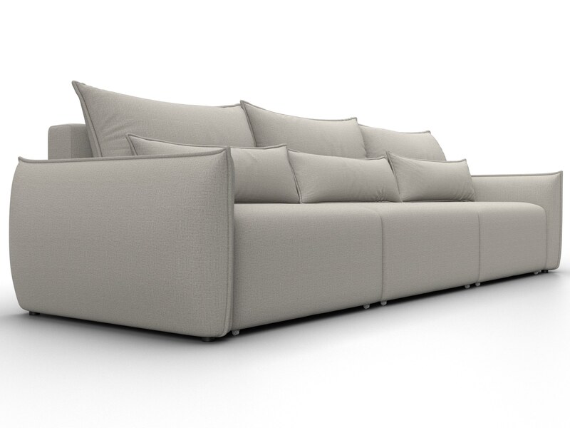 Диван прямой Лига-051 НПБ Лонг, Рогожка, Амур 02 бежевый