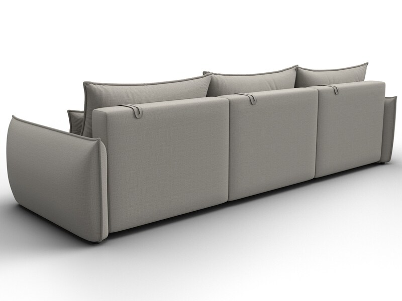 Диван прямой Лига-051 НПБ Лонг, Рогожка, Амур 02 бежевый