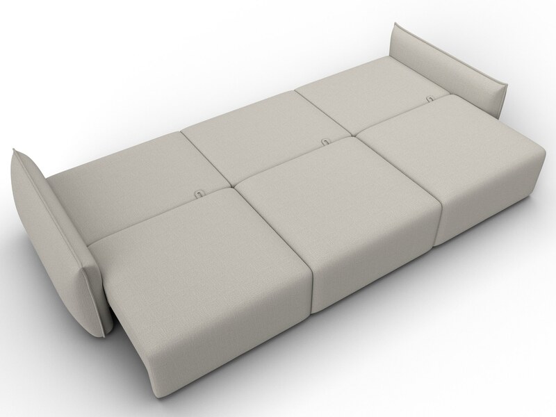 Диван прямой Лига-051 НПБ Лонг, Рогожка, Амур 02 бежевый