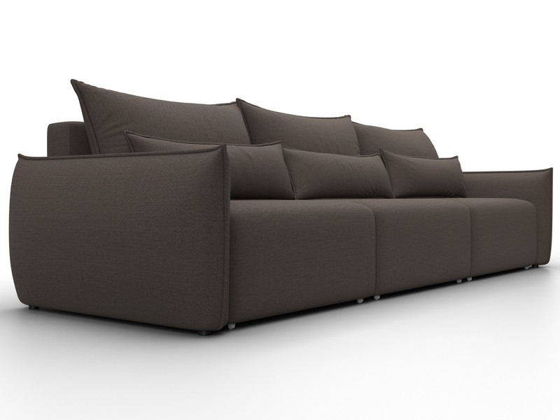 Диван прямой Лига-051 НПБ Лонг, Рогожка, Амур 05 коричневый