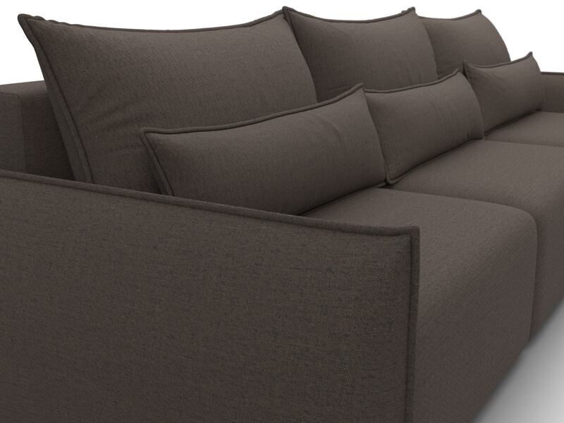 Диван прямой Лига-051 НПБ Лонг, Рогожка, Амур 05 коричневый