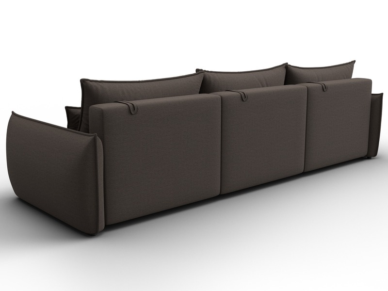 Диван прямой Лига-051 НПБ Лонг, Рогожка, Амур 05 коричневый