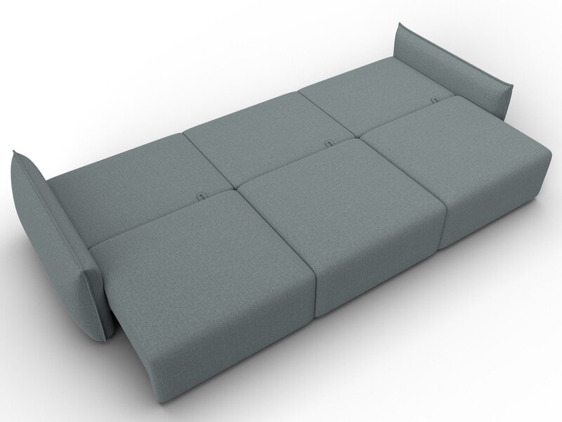 Диван прямой Лига-051 НПБ Лонг, Рогожка, Амур 07 серый