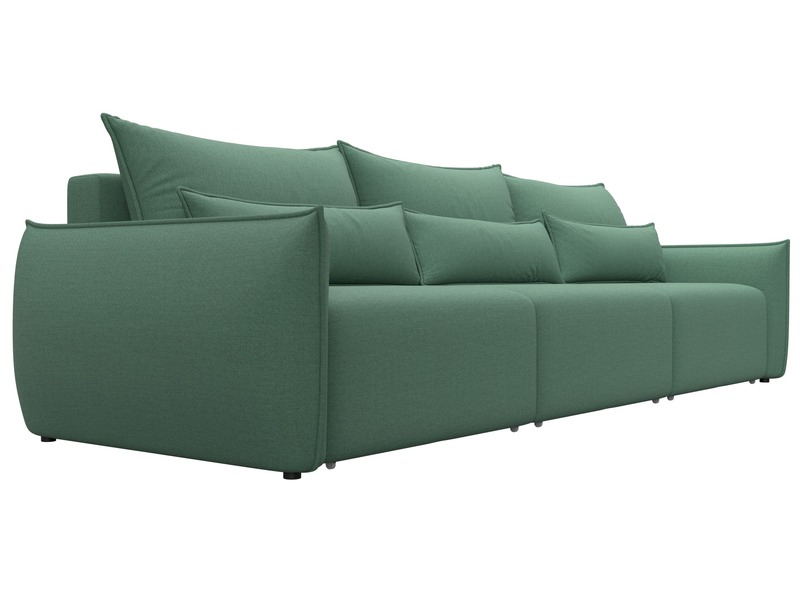 Диван прямой Лига-051 НПБ Лонг, Рогожка, Амур 11 зеленый