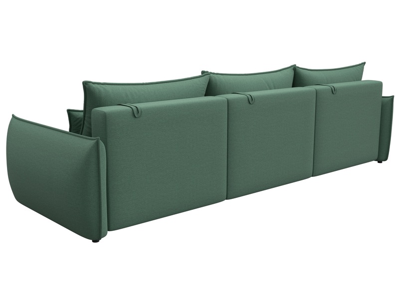 Диван прямой Лига-051 НПБ Лонг, Рогожка, Амур 11 зеленый