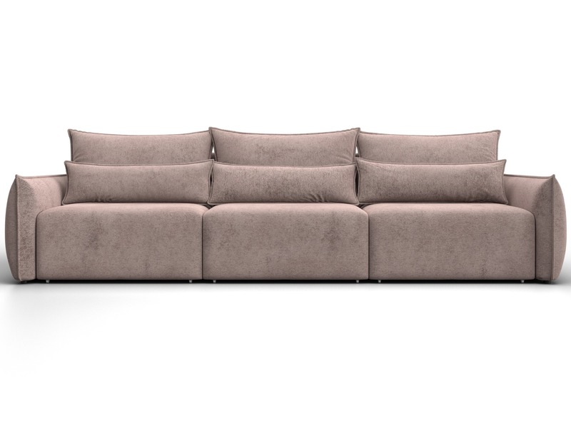 Диван прямой Лига-051 НПБ Лонг, Велюр, TOWER 05 бежевый