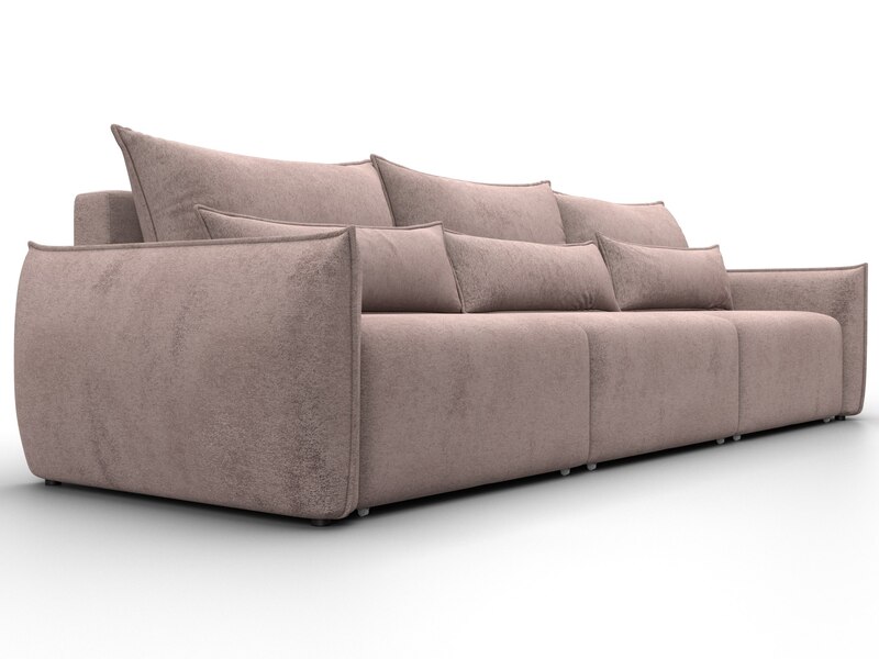 Диван прямой Лига-051 НПБ Лонг, Велюр, TOWER 05 бежевый