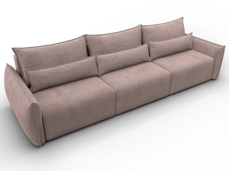 Диван прямой Лига-051 НПБ Лонг, Велюр, TOWER 05 бежевый