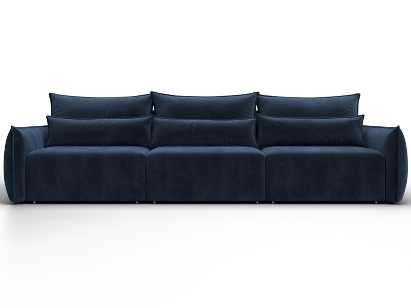 Диван прямой Лига-051 НПБ Лонг, Велюр, TOWER 13 синий