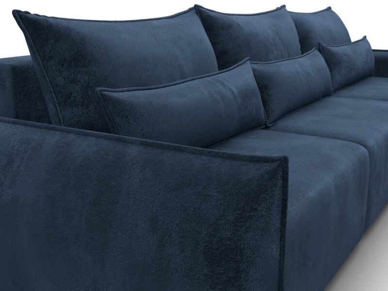 Диван прямой Лига-051 НПБ Лонг, Велюр, TOWER 13 синий