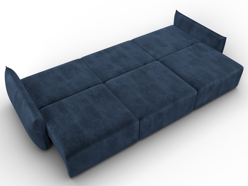 Диван прямой Лига-051 НПБ Лонг, Велюр, TOWER 13 синий